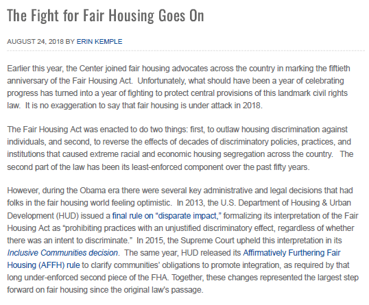 Image showing Blog post about fair housing. Click to read PDF.