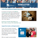 Image of CT Fair Housing Center Fall 2018 E-Newsletter. An attractive custom-designed heading is at the top, followed by excerpts of newsletter stories and images. (Post contains PDF of actual newsletter.)